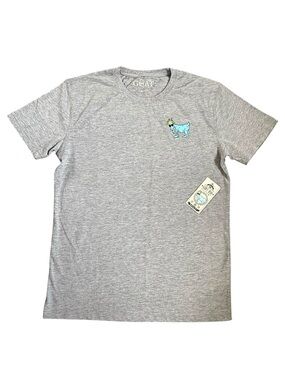 GOAT USA heathered gray t-shirt with blue logo - size Medium - NWT!